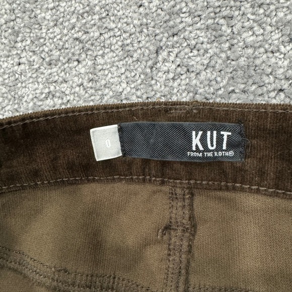 Kut from the Kloth Pants Womens 0 Brown Corduroy High Rise Diana Skinny Fab Ab - Picture 8 of 10